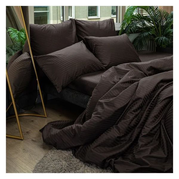 149707 КПБ 2.0 Monocolor нав.50х70 м206.21.21кSM рис.4578-1 шоколад