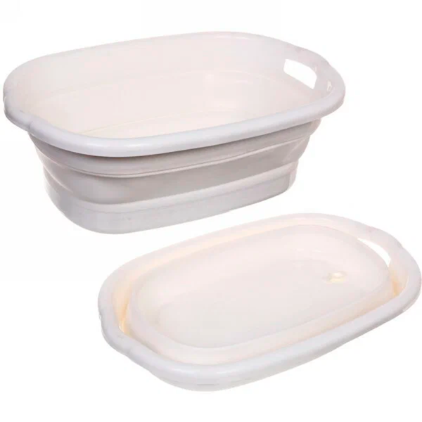 07М-7651 Таз силиконовый складной ОВАЛЬНЫЙ (малый)