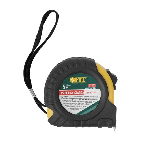 07FI6872 Рулетка прорезиненный корпус Хард 5 м x 19 мм