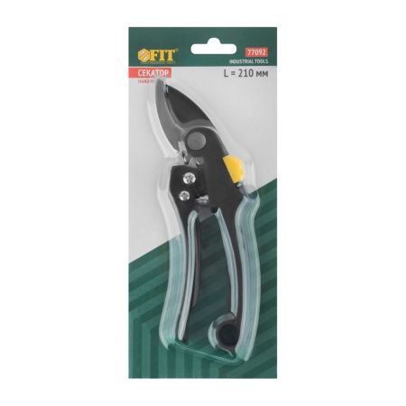 07FI7525 Секатор, режущие кромки внахлест, тефлон, зубчатый привод, алюминиевая и пластиковая ручки  210 мм