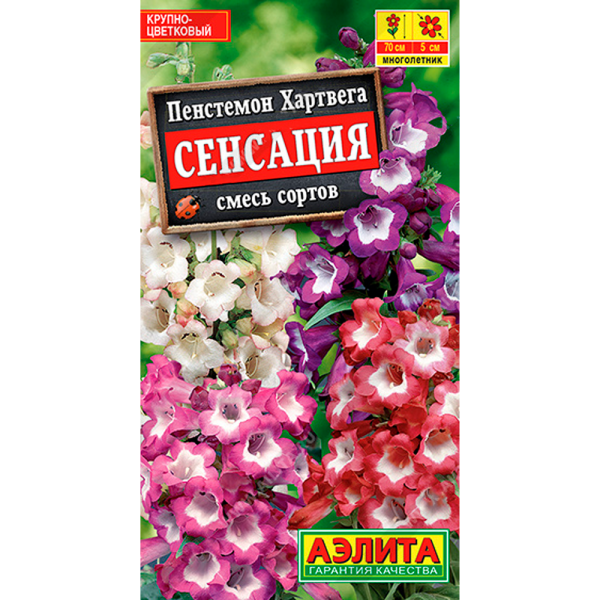 Пенстемон Хартвега Сенсация смесь сортов 0,1г Аэлита