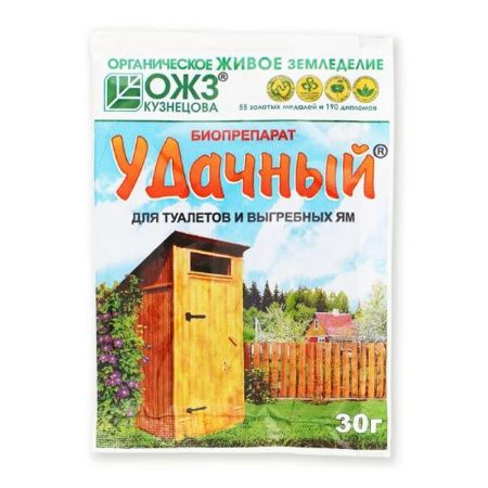 01Ба4982 Удачный-биопрепарат для туалетов и выгреб ям, 30гр