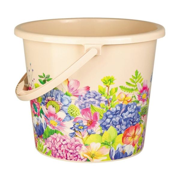 ГоВМ8324 Ведро пластиковое 10л. Цветочный сад (Арт. ВР-7811) НС