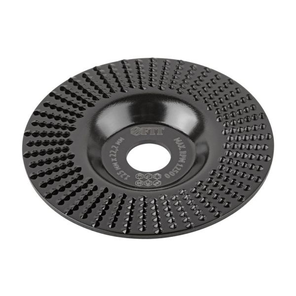 07FI7583 Диск обдирочный по дереву, плоский, посадочный диаметр 22,2 мм, 125 мм, средняя насечка