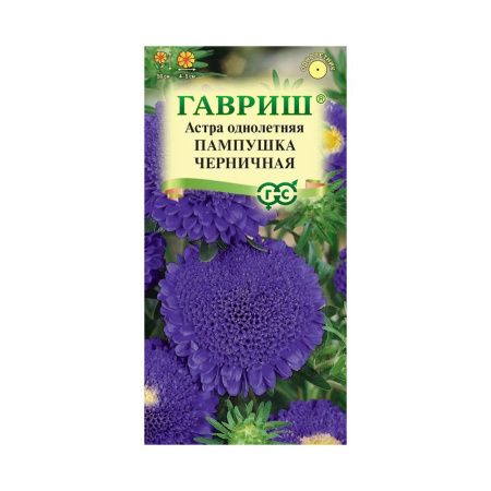 Га010074 Астра Пампушка черничная, однолетняя (помпонная) 0,3 г