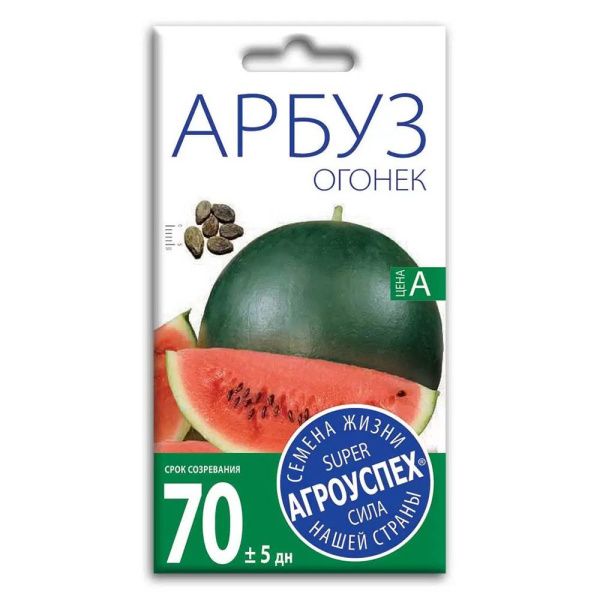 02Аг5622 Арбуз Огонек, семена Агроуспех 1г (250)