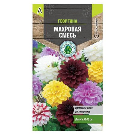 02Ти9832  Семена Цветы Георгина Махровая смесь 0,2г