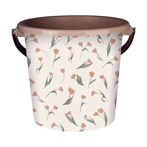 ГоВМ8323 Ведро пластиковое 10л. Сиеста Цв. Тюльпан фраппе (Арт. ВР-1948)
