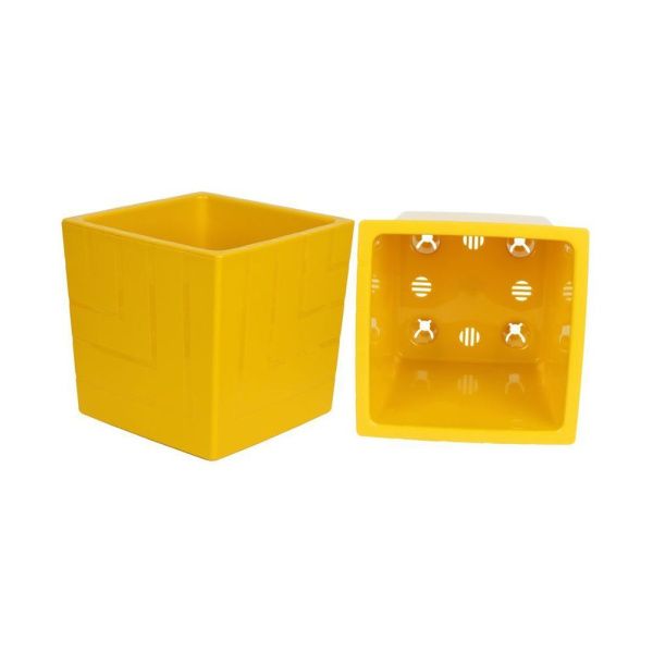 КВ25-34 КВАДРО  МЕДОВЫЙ пласт.горш.  с вкладкой, д.25 н.25   13л. (3)