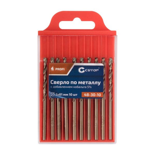 07FI6985 Сверло по металлу Cutop Profi с кобальтом 5%, 3 x 61 мм (10 шт)
