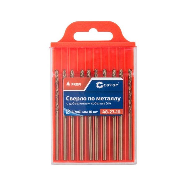 07FI6983 Сверло по металлу Cutop Profi с кобальтом 5%, 2,7 x 61 мм (10 шт)