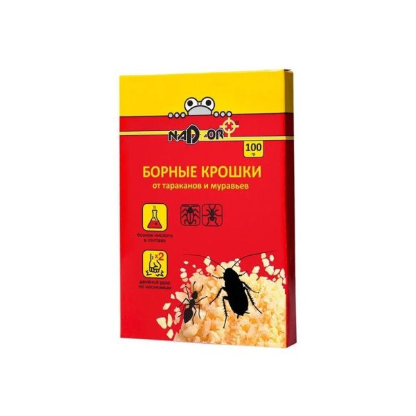 01НА9566 Борные крошки от тараканов и муравьев 100 гр Nadzor (24)