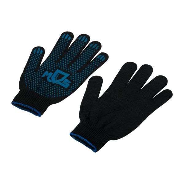 07FI6861 Перчатки вязаные упрочненные ( 5 нитей ) черные х-б с ПВХ