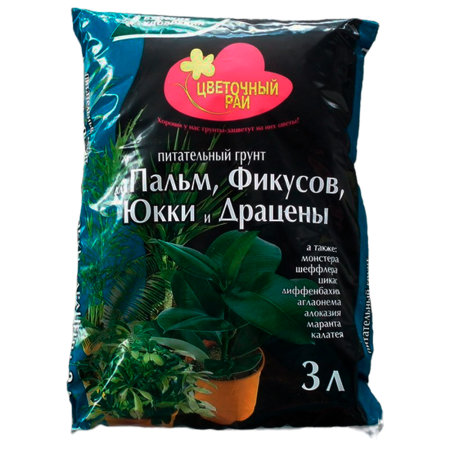 Грунт ЦР для Пальм, Фикусов, Юкки, Драцен 3л