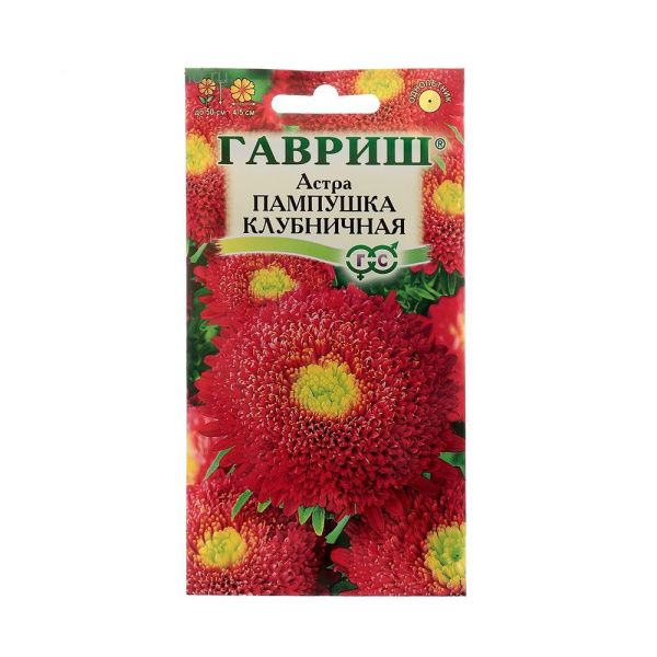 Га015470 Астра Пампушка клубничная, однолетняя (помпонная) 0,3 г